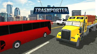 Transporter Truck Driving 3D Captura de pantalla 0