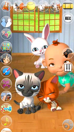 Talking 3 Friends Cats & Bunny Captura de pantalla 3