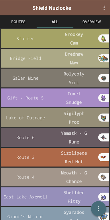 Route Chart - Nuzlocke Tracker - No Ads应用截图第2张