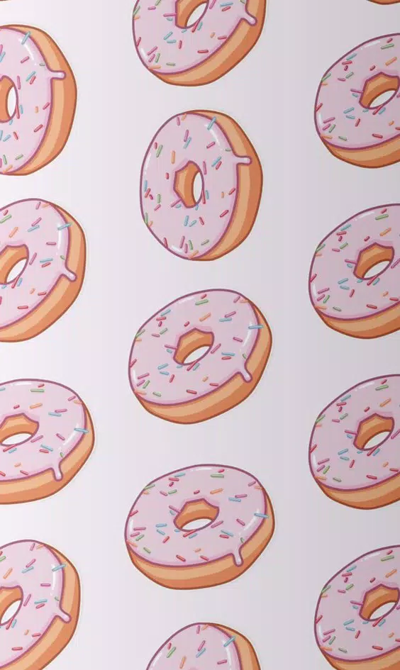 Cute Donut Wallpaper HD 4K ဖန်သားပြင်ဓာတ်ပုံ 2