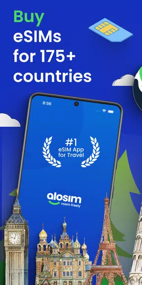 aloSIM - eSIM Travel Sim Card Schermafbeelding 0