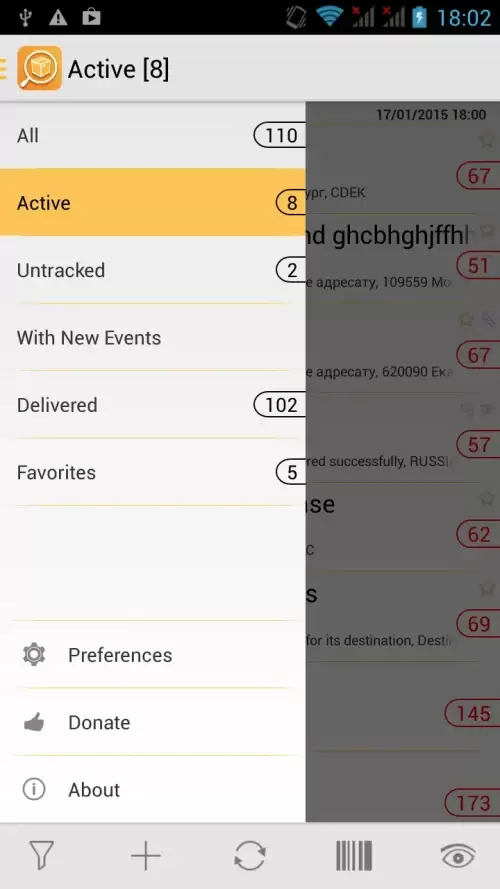 TrackChecker Mobile Ảnh chụp màn hình 2