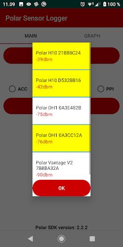 Polar Sensor Logger Zrzut ekranu 1