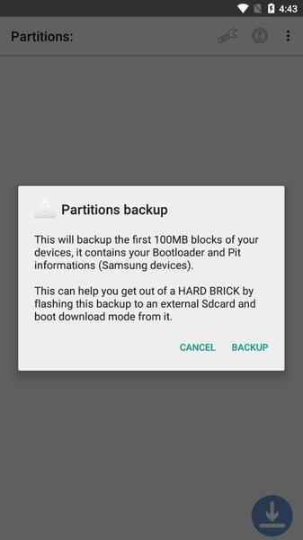 Partitions Backup and Restore স্ক্রিনশট 1