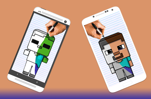 How to draw Minecraft Characters by Drawings Apps ဖန်သားပြင်ဓာတ်ပုံ 3