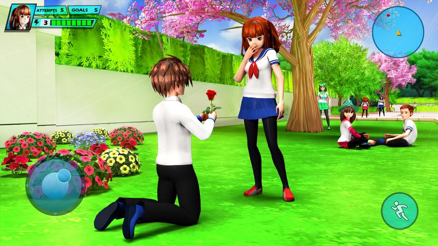 School Love Life: Anime Games Tangkapan skrin 1