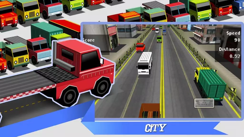 Truck Traffic Racing3D स्क्रीनशॉट 2