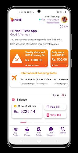 Schermata Ncell App: Recharge, Buy Packs 1