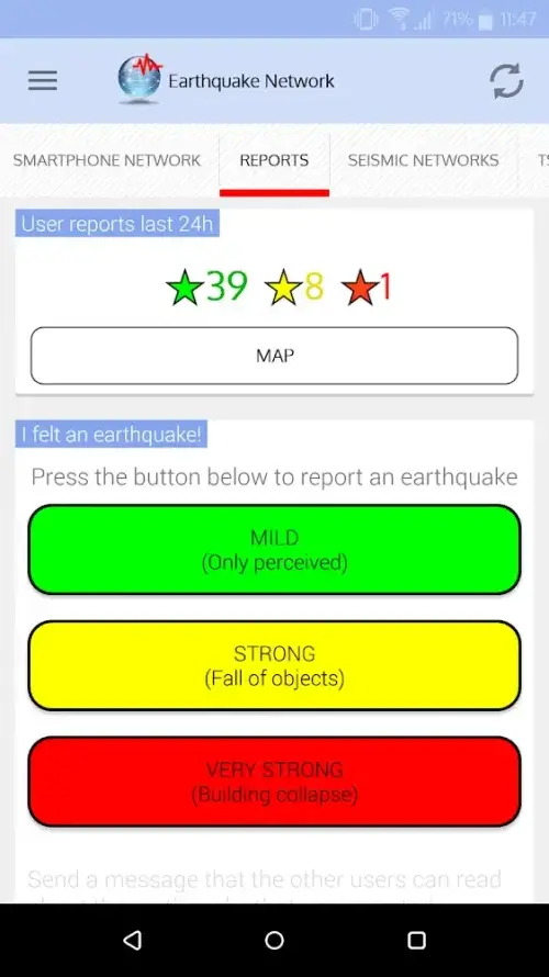 Earthquake Network PRO स्क्रीनशॉट 3