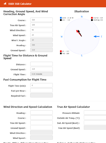 E6BX E6B Calculator Скриншот 1