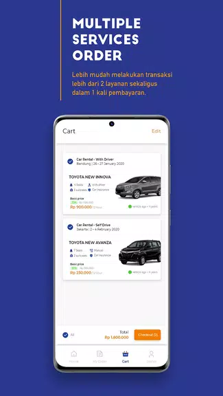TRACtoGo: Rental Mobil & Bus स्क्रीनशॉट 1