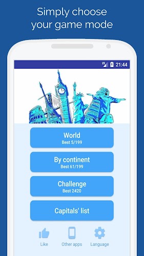 Capitals of the countries Quiz スクリーンショット 3