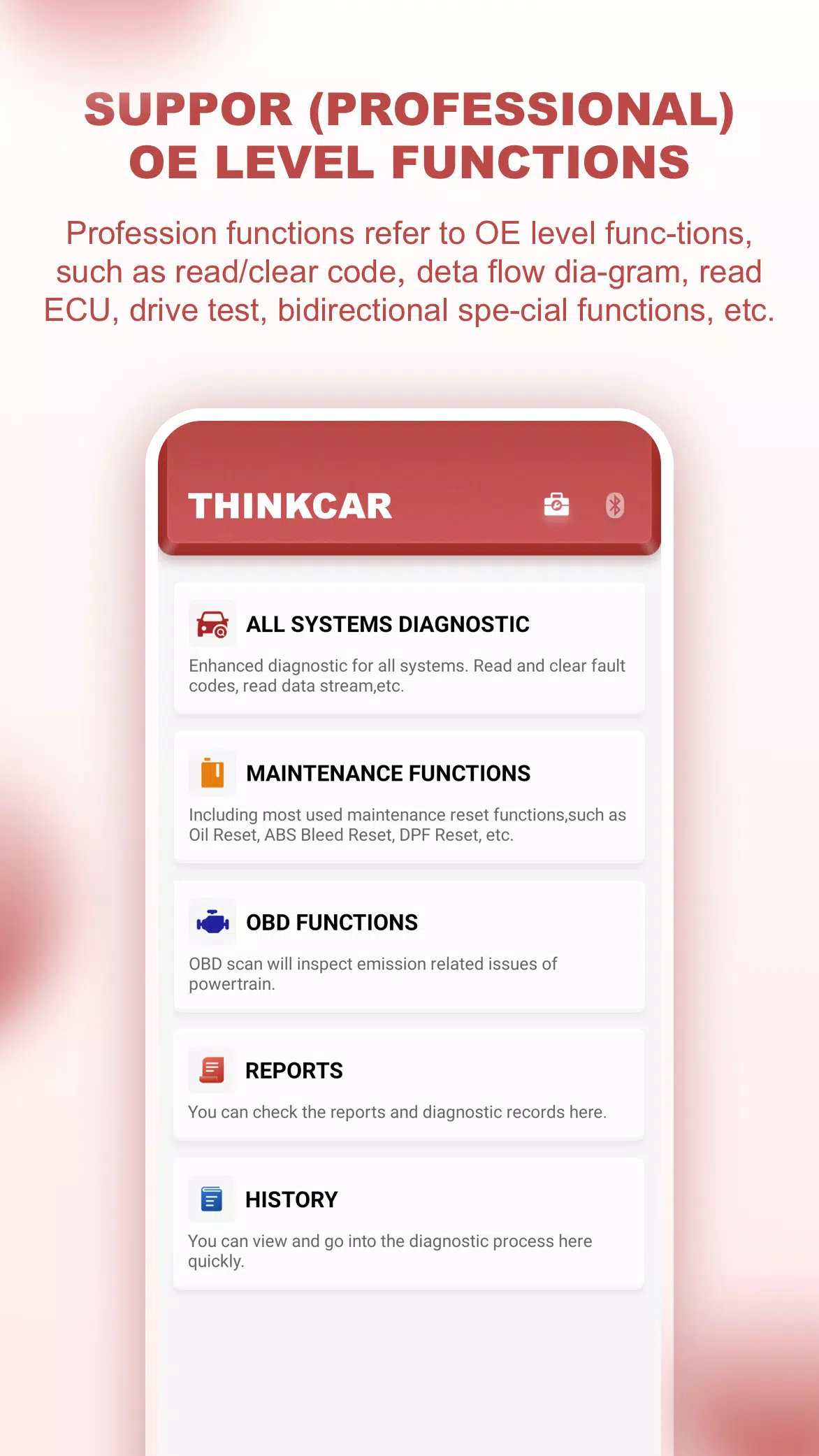 ThinkCar pro Schermafbeelding 0