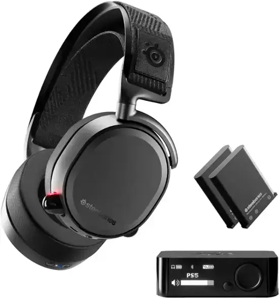 Steelseries - Arctis Pro Wireless DTS Наушники: x v2.0 Слушательная игровая гарнитура для PS4 и ПК - Black