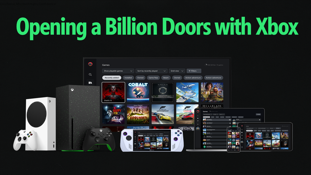 Microsoft publie et tire Xbox UI Mockup avec un onglet pour les jeux Steam