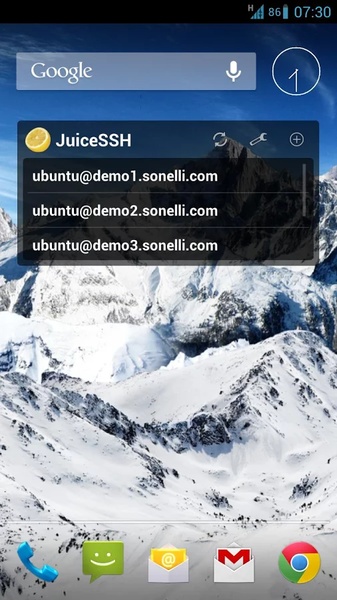 JuiceSSH স্ক্রিনশট 1