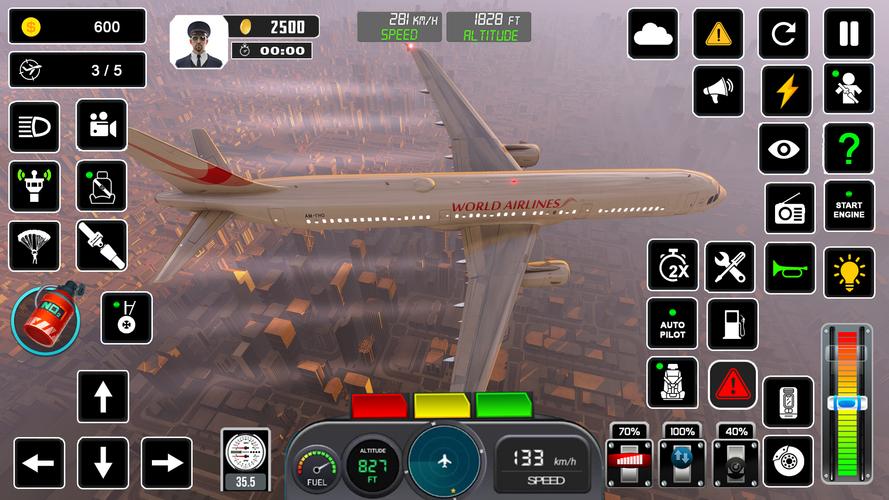 Pilot Flight Simulator Games ภาพหน้าจอ 1