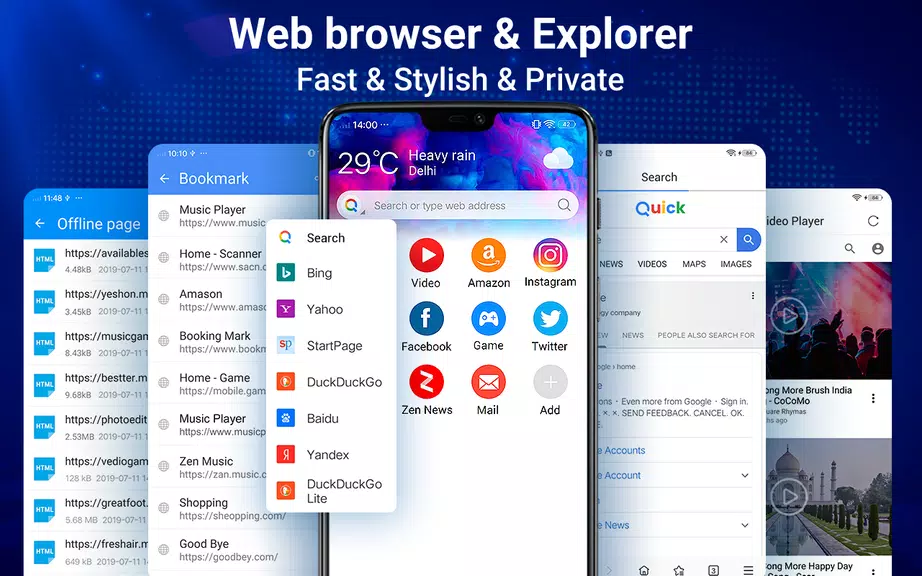 Webブラウザ - 高速、プライバシー、軽量Explorer スクリーンショット 0