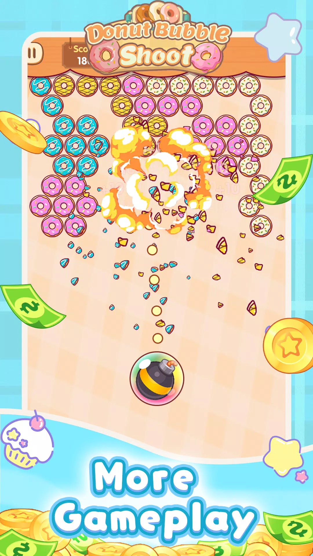 Donut Bubble Shoot Ekran Görüntüsü 3