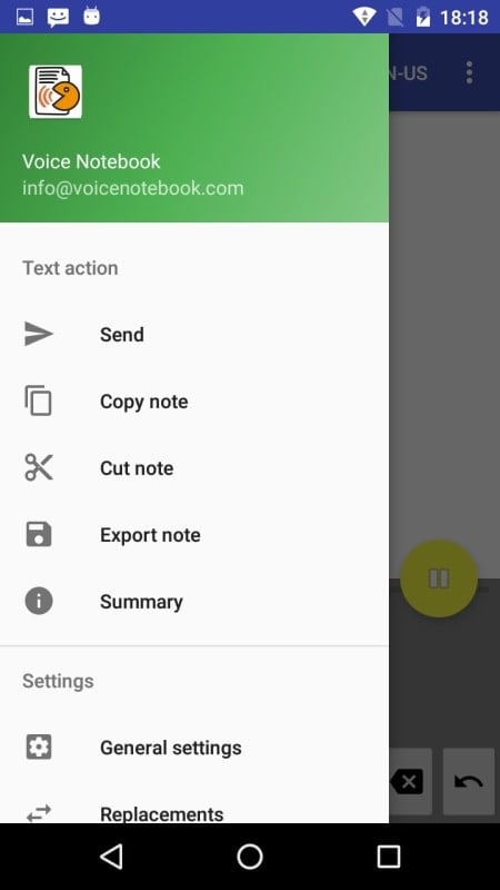 Voice Notebook speech to text Captura de pantalla 1