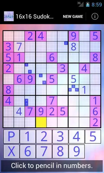 16x16 Sudoku Challenge HD Tangkapan skrin 1