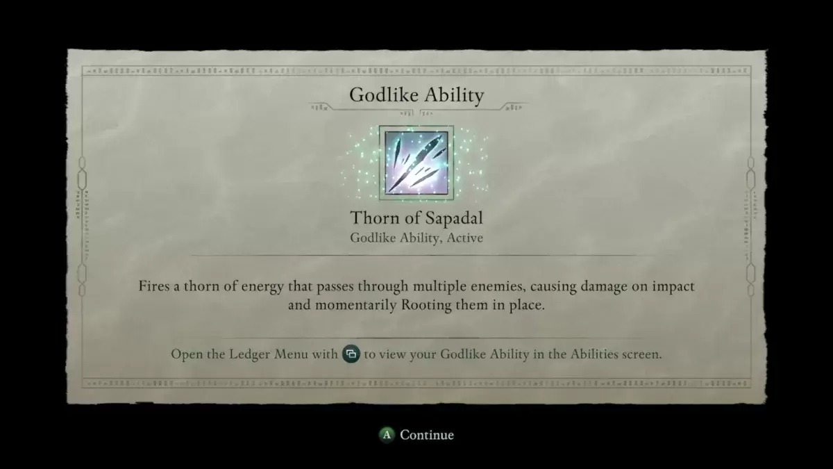 Avowed gameplay of the Thorn of Sapadal ability which you get for correctly accepting Sapadal