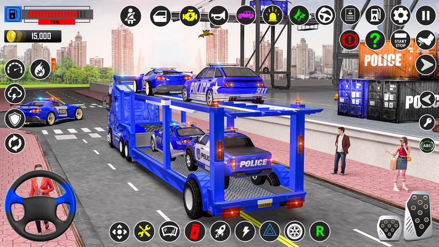 US Police-Car Transport Trucks應用截圖第0張