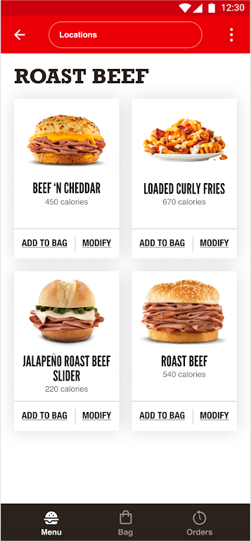 Arby's Fast Food Sandwiches Captura de pantalla 1