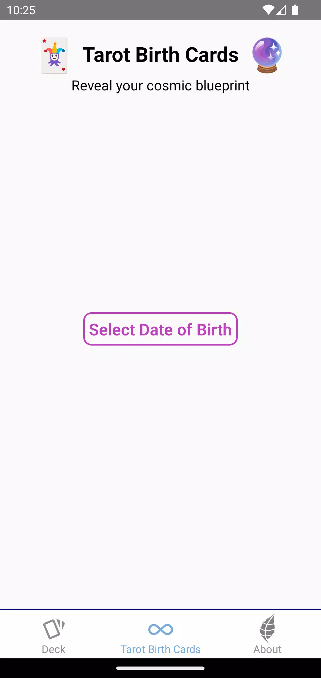 Tarot Birth Cards Capture d'écran 0