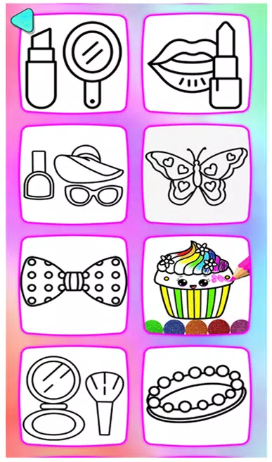 Beauty Glitter coloring game Ảnh chụp màn hình 1