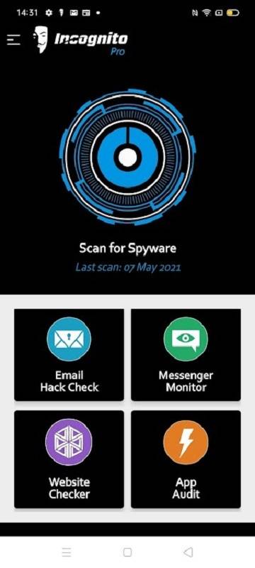 scanner de logiciels espions Capture d'écran 1