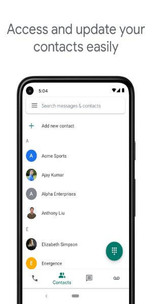 Google Voice ဖန်သားပြင်ဓာတ်ပုံ 2