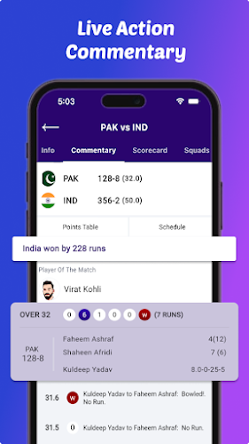 CrickZone: Live Cricket Scores स्क्रीनशॉट 3