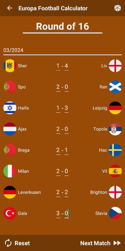 Europa Football Calculator 23應用截圖第2張