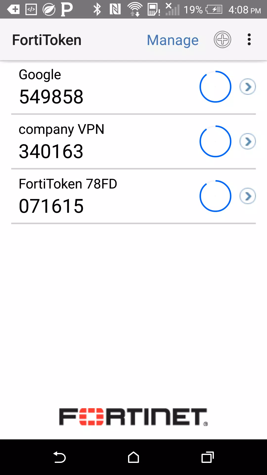 FortiToken Mobile應用截圖第0張
