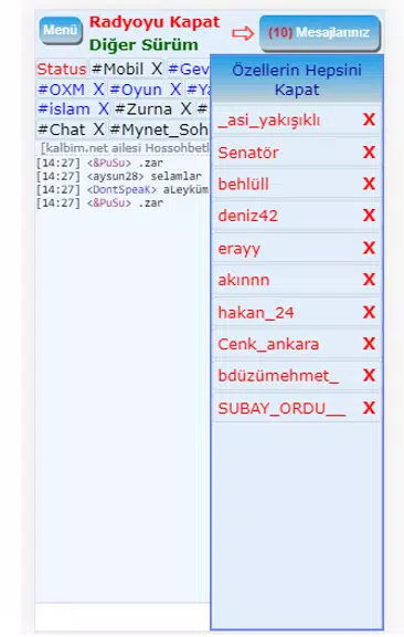 Mirc Sohbet Chat Odaları Tangkapan skrin 1