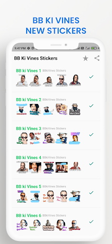 BB Ki Vines Stickers Captura de tela 0