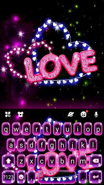 Neon Love Theme ဖန်သားပြင်ဓာတ်ပုံ 0