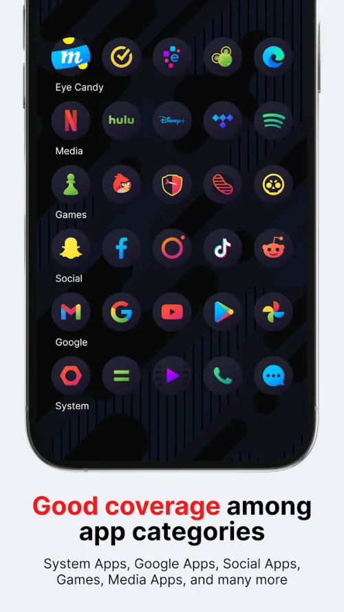 Hera Dark: Circle Icon Pack Capture d'écran 3