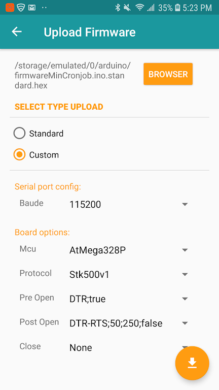 Arduino Hex Uploader-Bin/Hex ภาพหน้าจอ 3