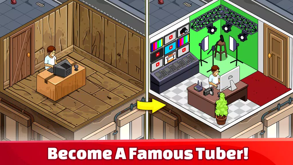 Tube Tycoon - Tubers Simulator Schermafbeelding 0