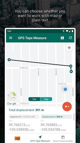 GPS ruban à mesurer Capture d'écran 1