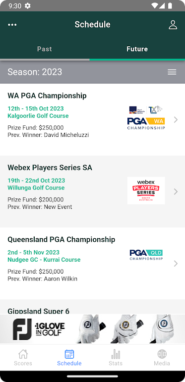 Schermata PGA Tour of Australasia 1