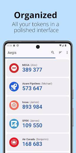 Aegis Authenticator - 2FA App ဖန်သားပြင်ဓာတ်ပုံ 0