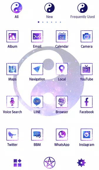 Galaxy Yin-yang Theme Captura de pantalla 2