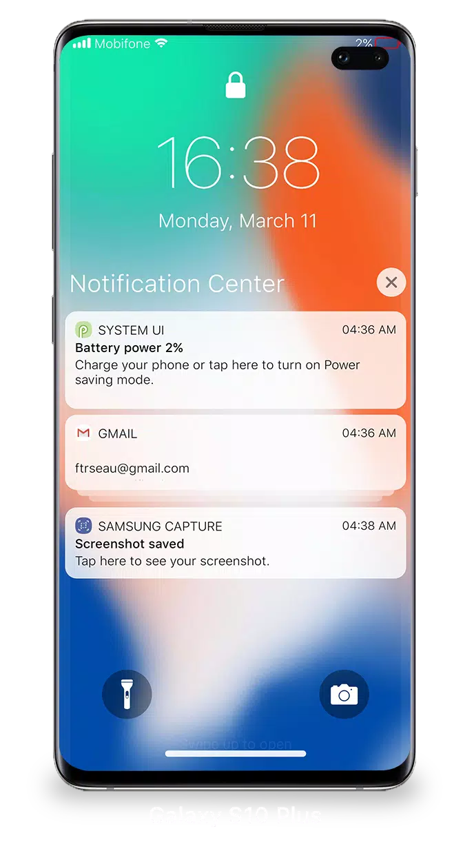 Lock Screen iOS 15 Zrzut ekranu 1