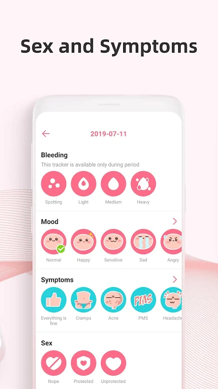 PinkBird Period Tracker 스크린샷 2