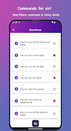 Commands for Siri voice app. स्क्रीनशॉट 3