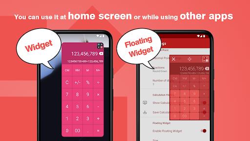 Calculator - Floating Widget ဖန်သားပြင်ဓာတ်ပုံ 0