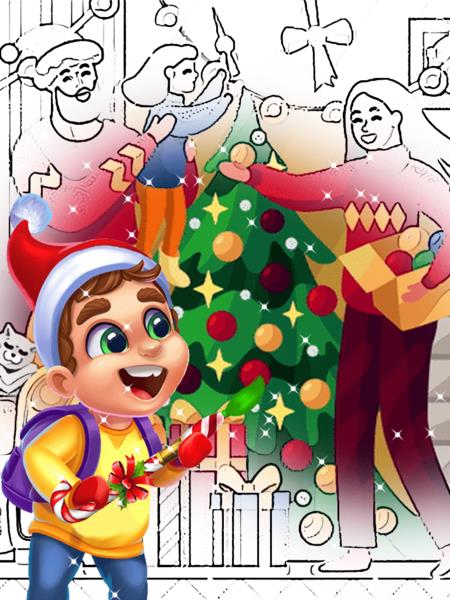 Christmas Coloring Pages Captura de pantalla 0